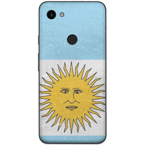 Argentina Flag Distressed Google Pixel 3a XL Skin